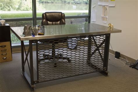 custom metal fabricated desks|custom made metal tables.